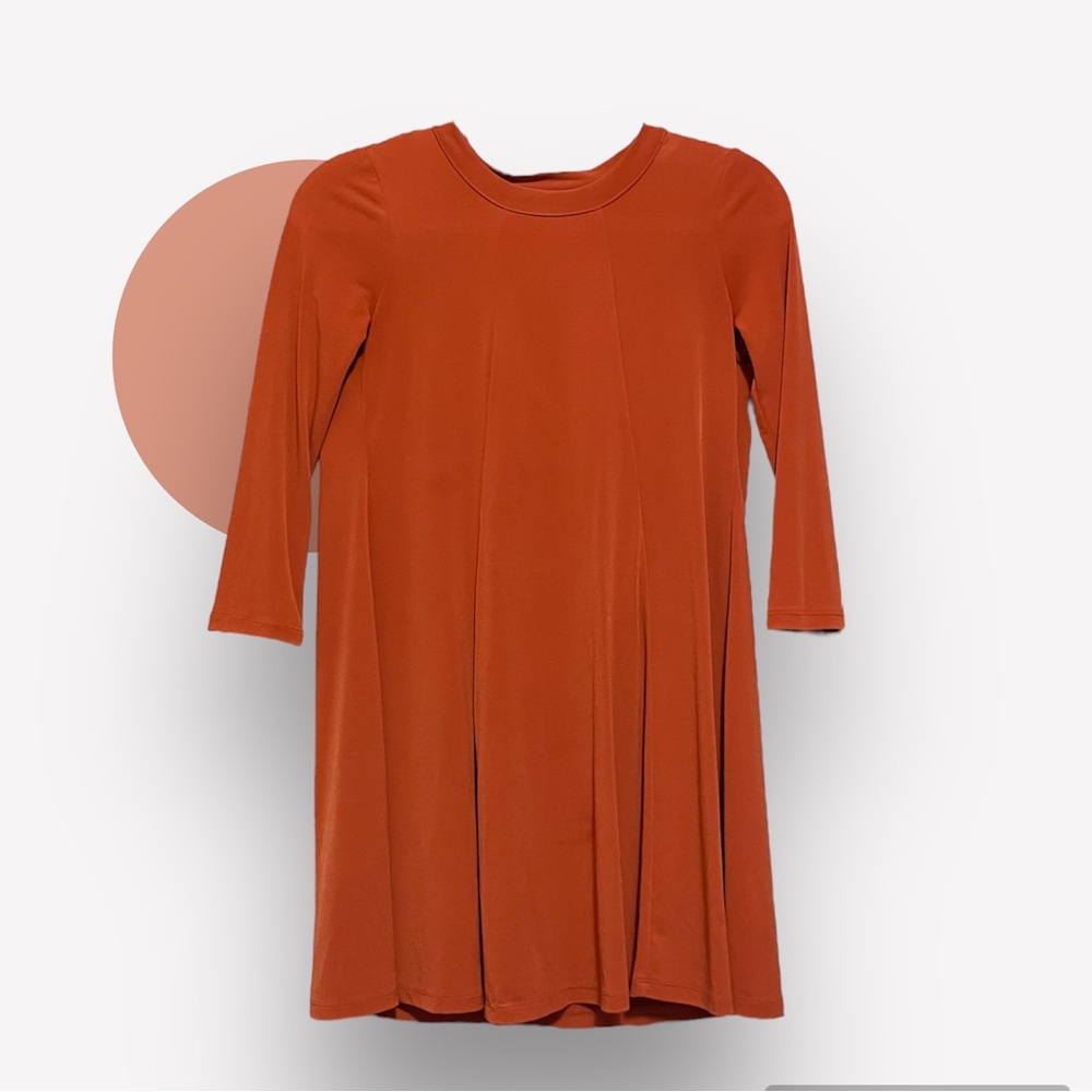 BCBGeneration NWOT Orange Pleated Open
Back Tunic Dress